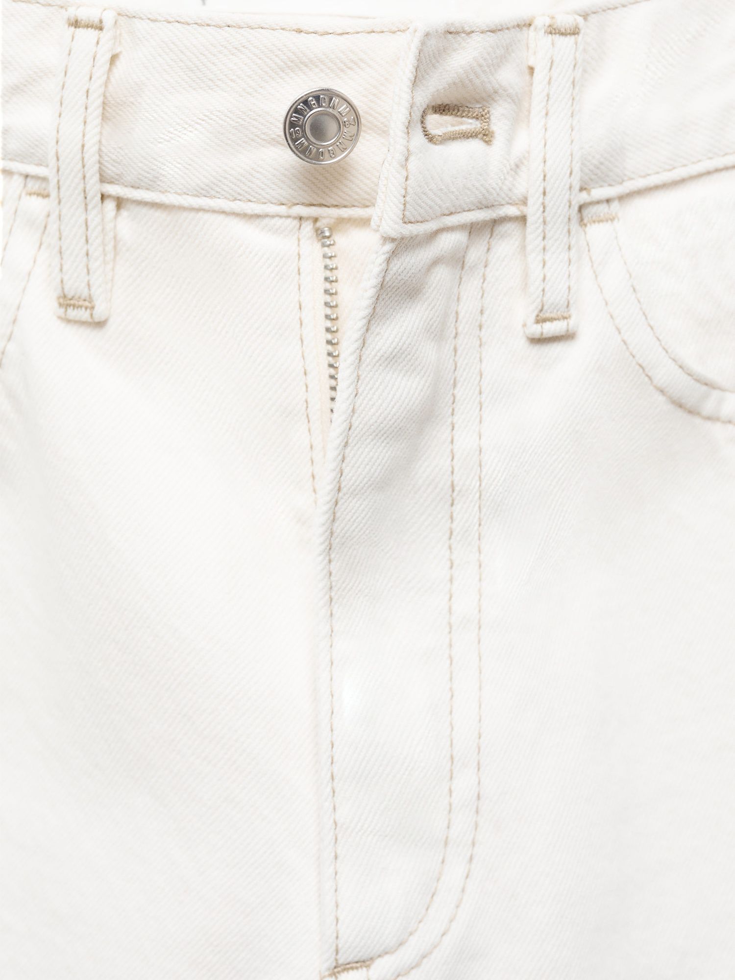 Mango Matilda Straight Leg Jeans, Natural White