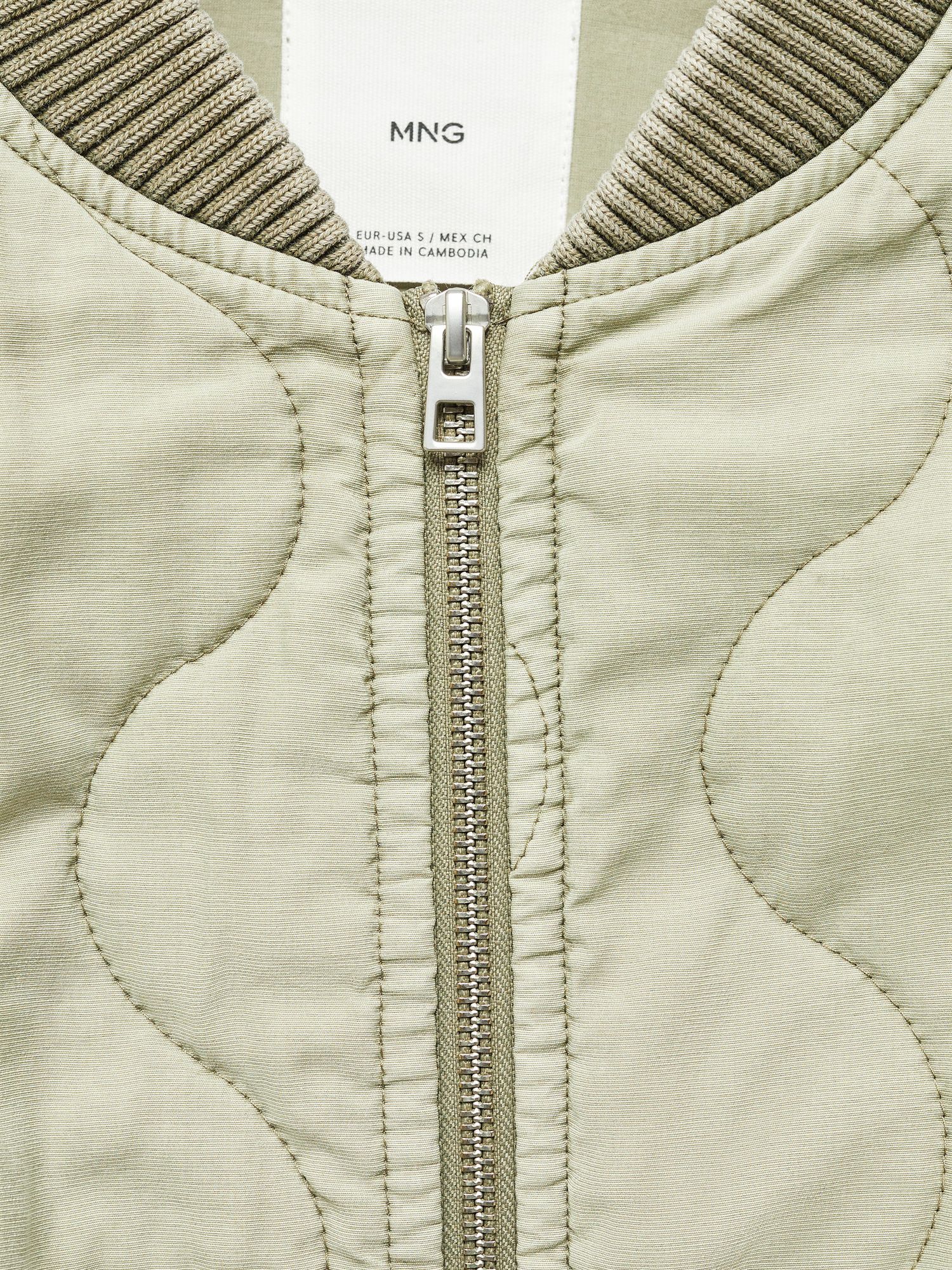 Buy Mango Hawai Quilted Bomber Jacket Online at johnlewis.com