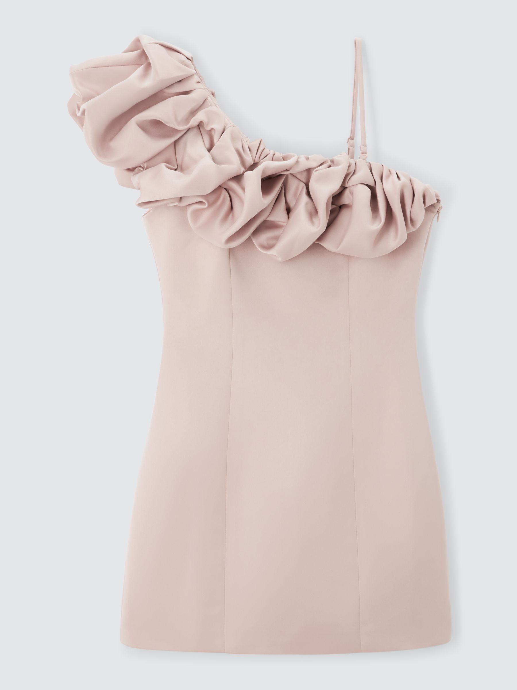 Elliatt Franki One Shoulder Mini Dress, Blush, XS