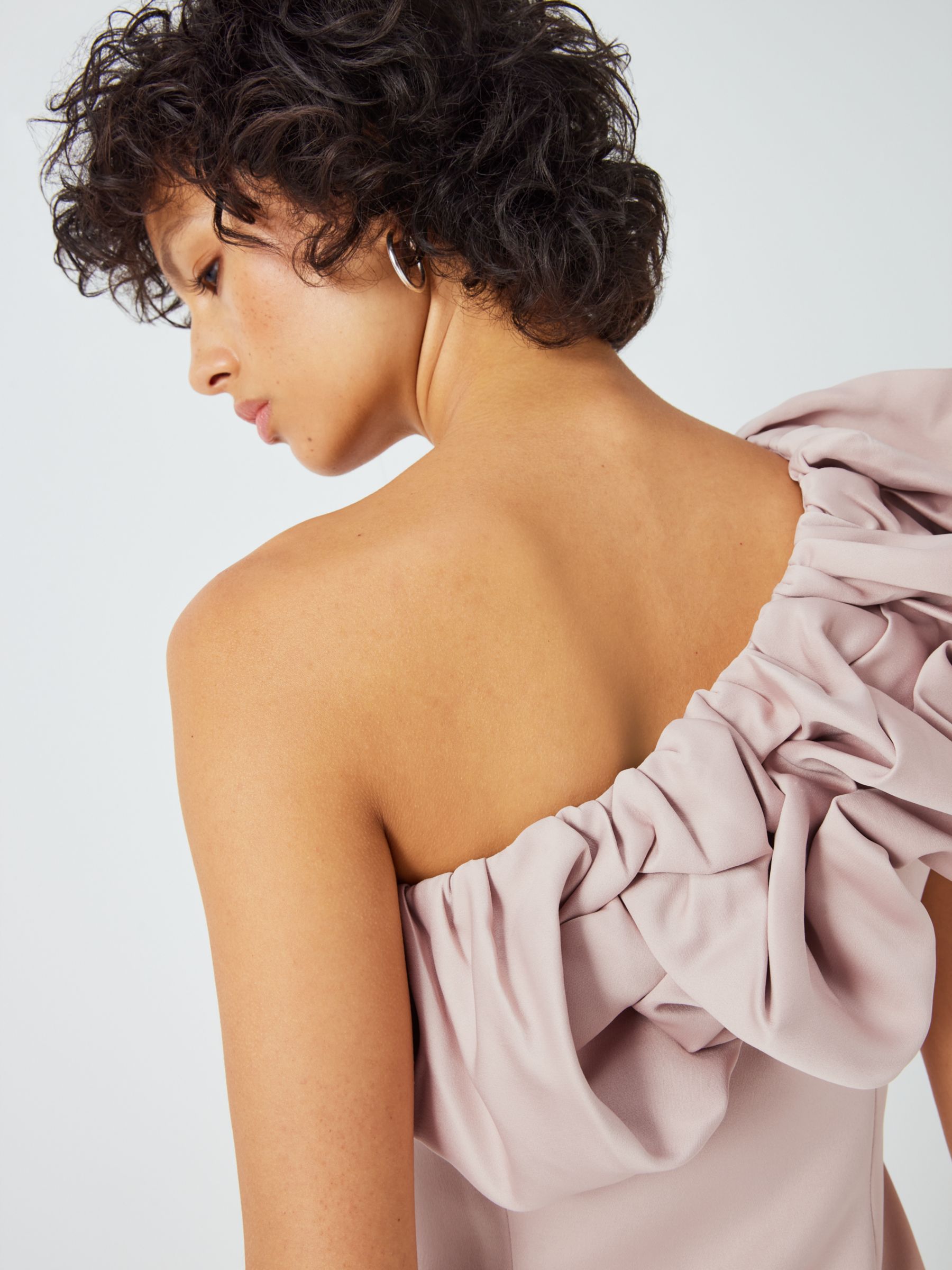 Buy Elliatt Franki One Shoulder Mini Dress, Blush Online at johnlewis.com