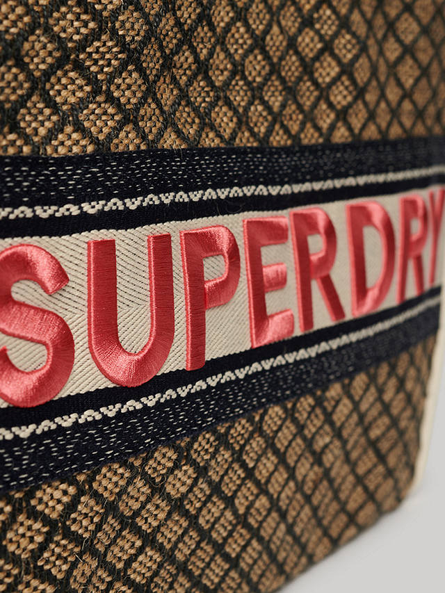 Superdry Luxe Tote Bag, Navy Diamond