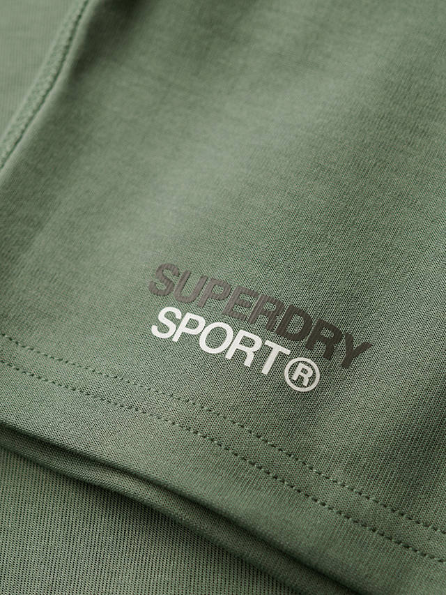 Superdry Sport Tech Logo Tapered Shorts, Laurel Khaki