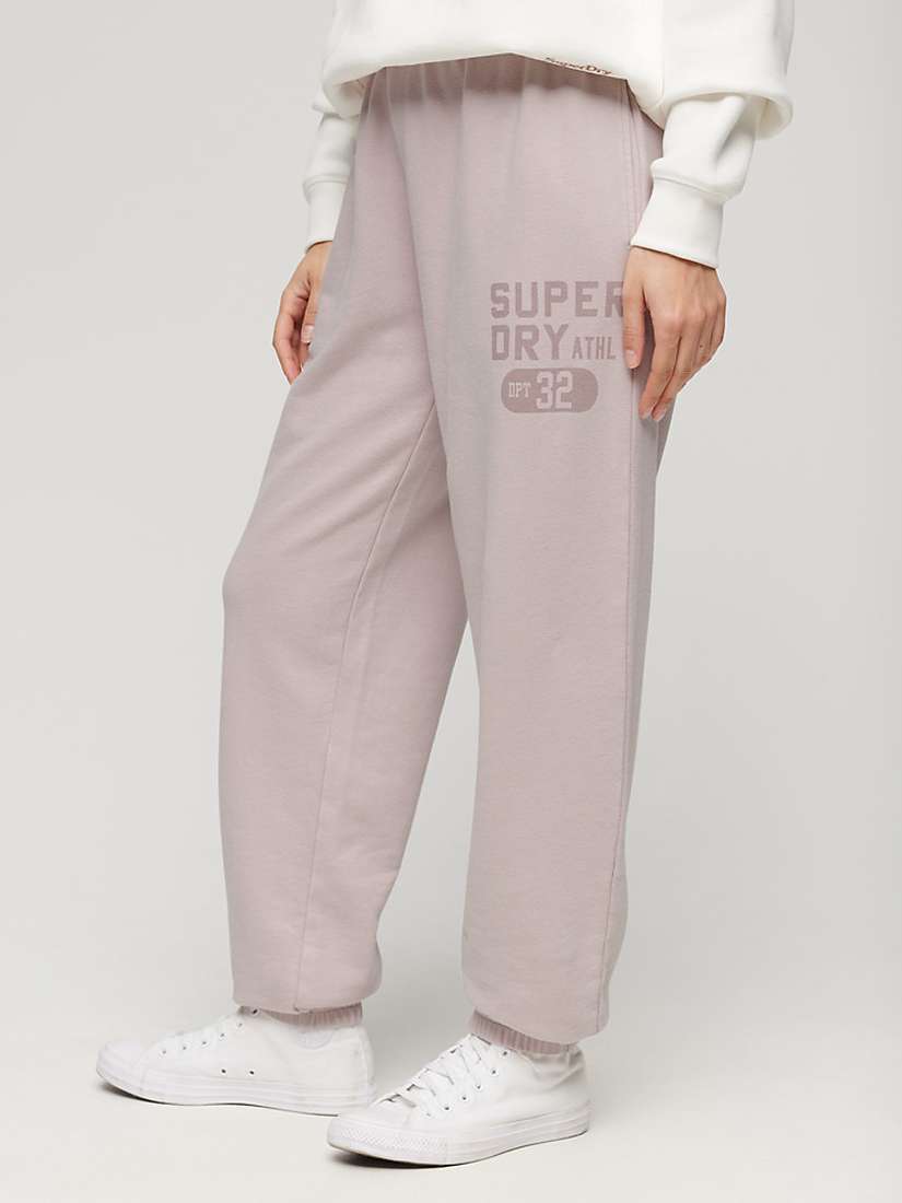 Buy Superdry Vintage Washed Graphic Joggers, Cloud Grey Online at johnlewis.com