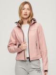 Superdry Hooded Soft Shell Trekker Jacket, Vintage Blush Pink
