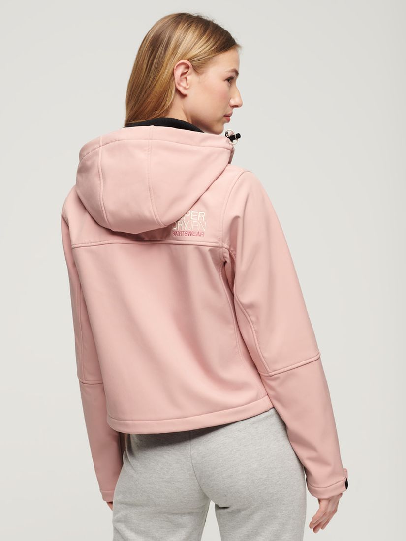 Buy Superdry Hooded Soft Shell Trekker Jacket, Vintage Blush Pink Online at johnlewis.com