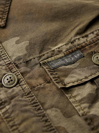 Superdry Embroidered Military Field Jacket, Sun Bleached Camo