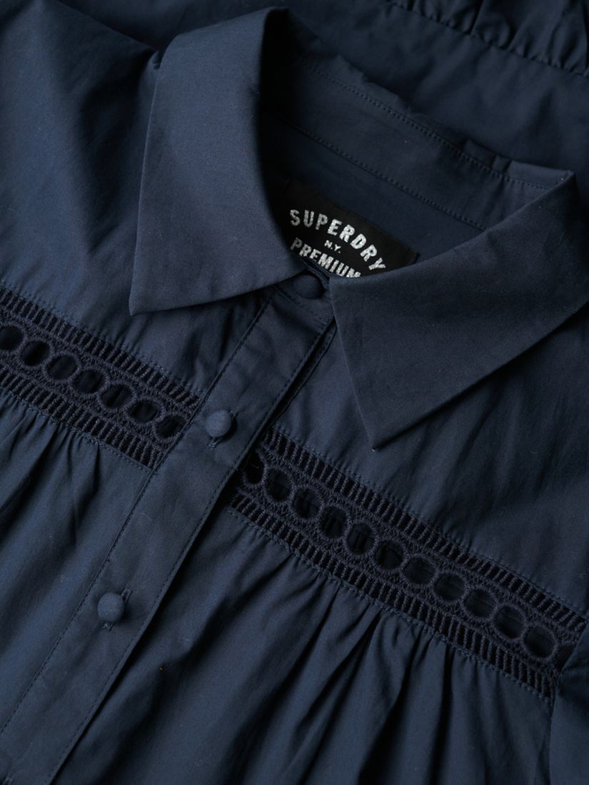 Buy Superdry Cotton Lace Mix Shirt Dress Online at johnlewis.com