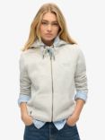 Superdry Essential Logo Zip Hoodie, Glacier Grey Marl