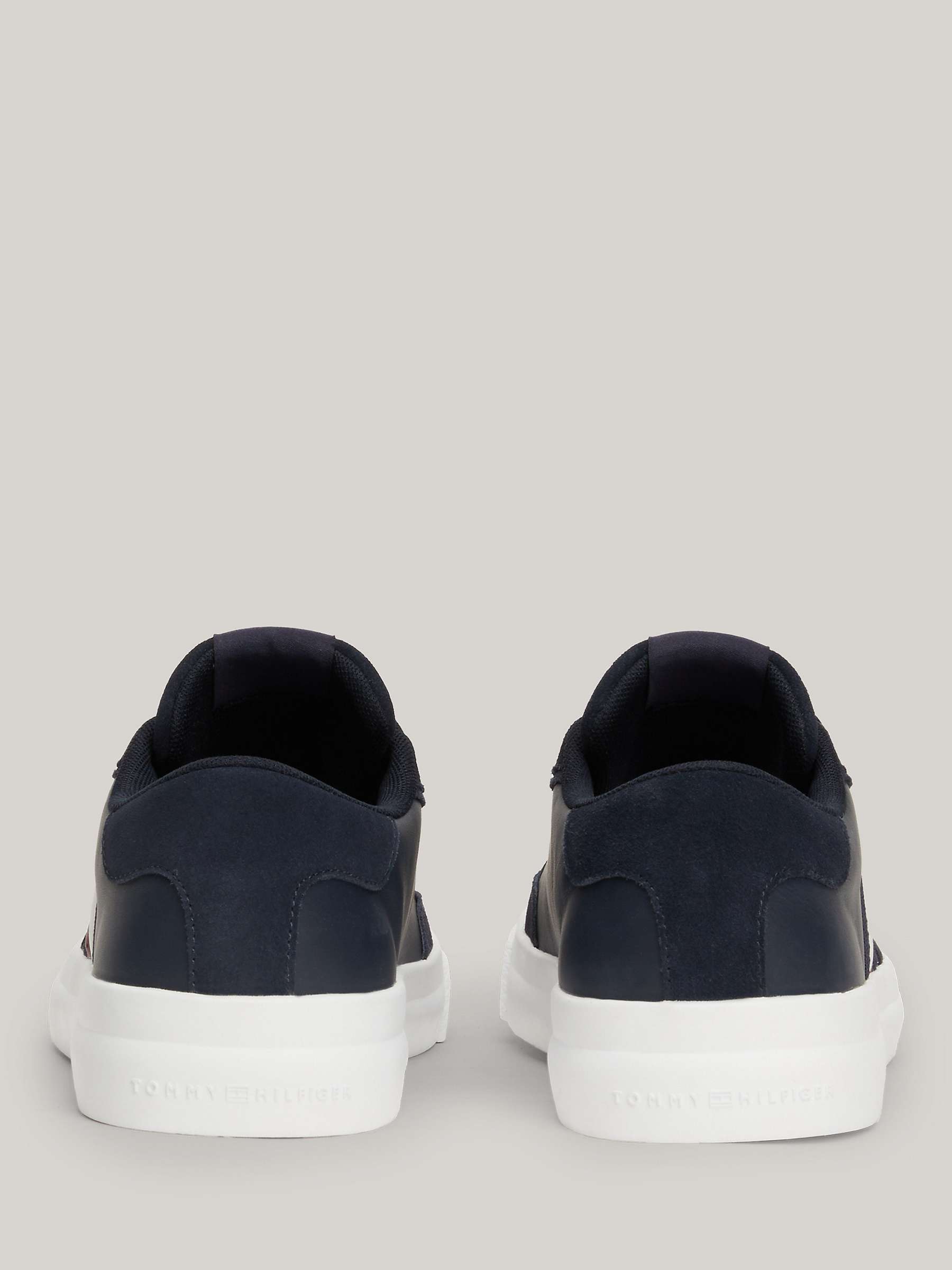 Buy Tommy Hilfiger Cupsole Leather Trainers, Desert Sky Online at johnlewis.com