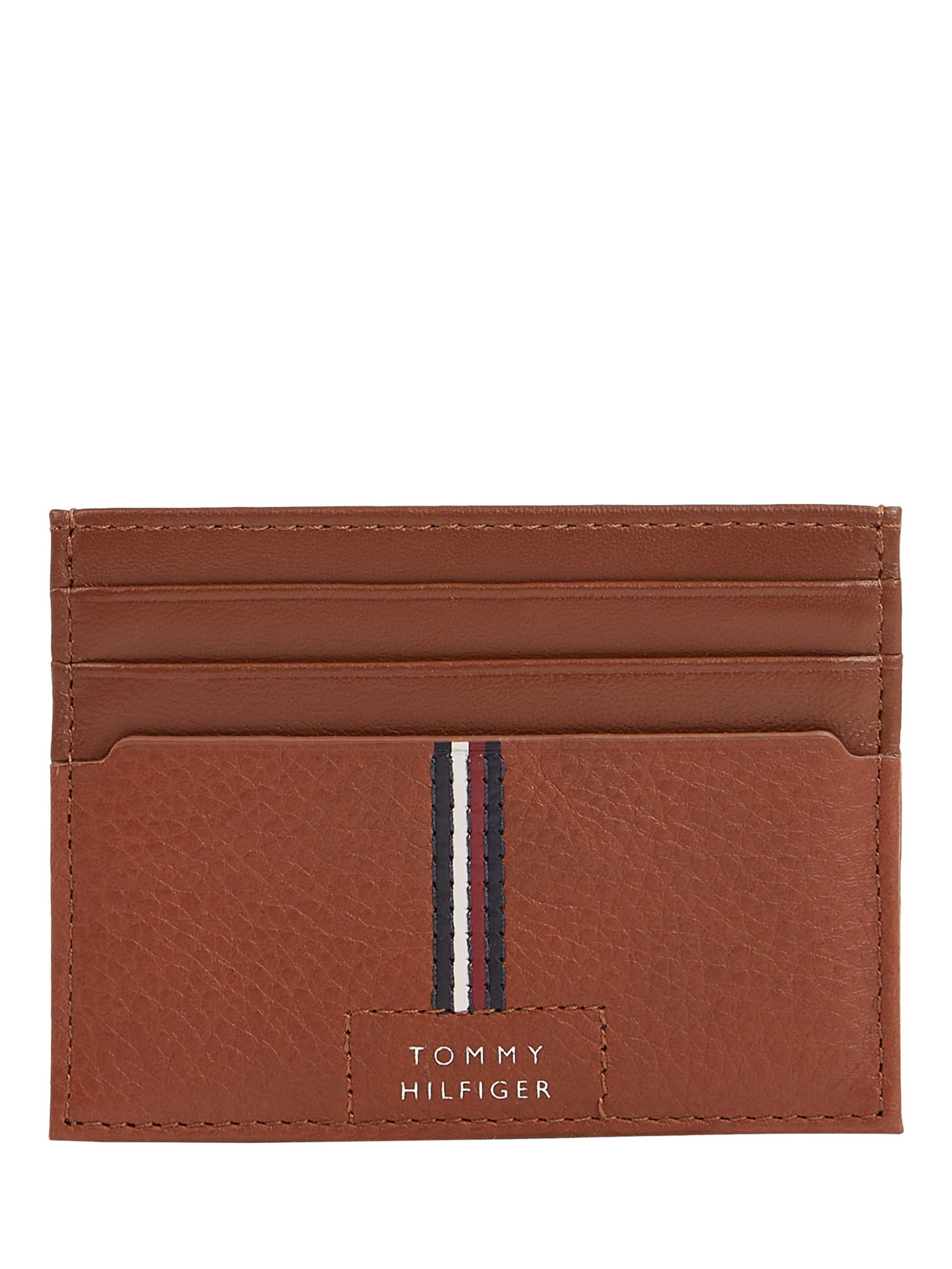 Tommy Hilfiger Premium Leather Card Holder, Brown Dark, One Size