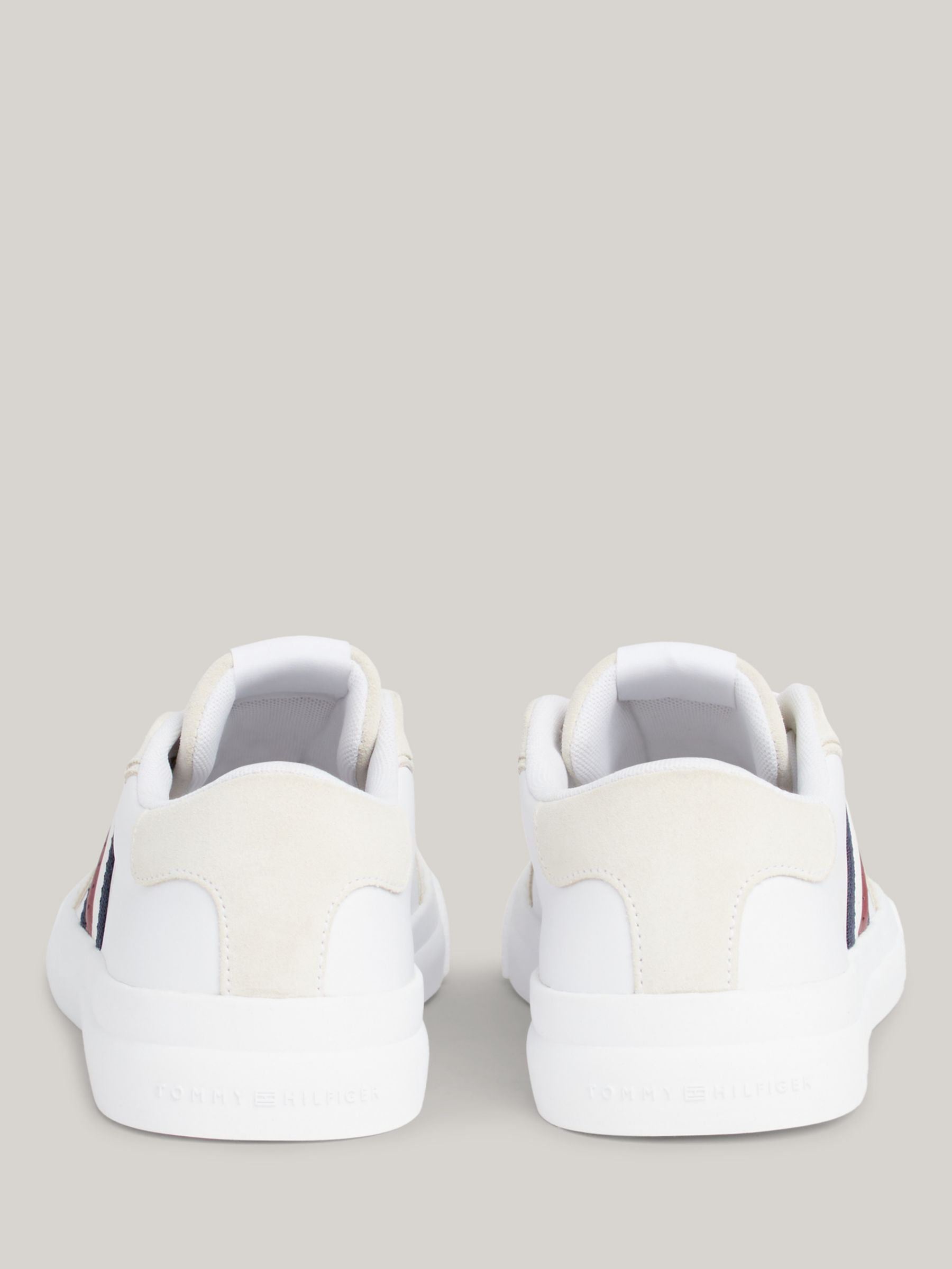 Tommy Hilfiger Cupsole Leather Low Top Trainers, White, EU41