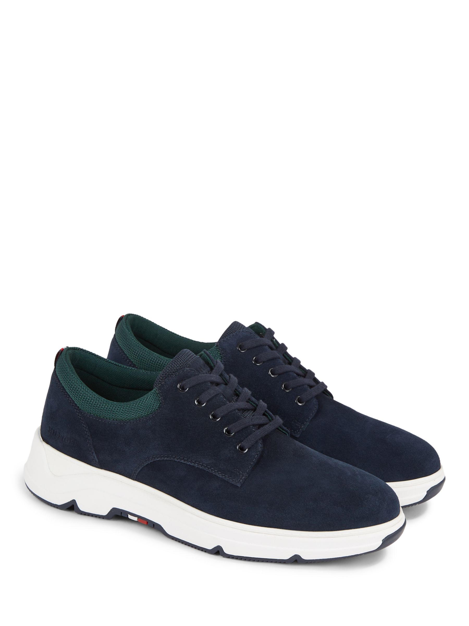 Buy Tommy Hilfiger Hybrid Suede Lace Up Trainers, Desert Sky Online at johnlewis.com