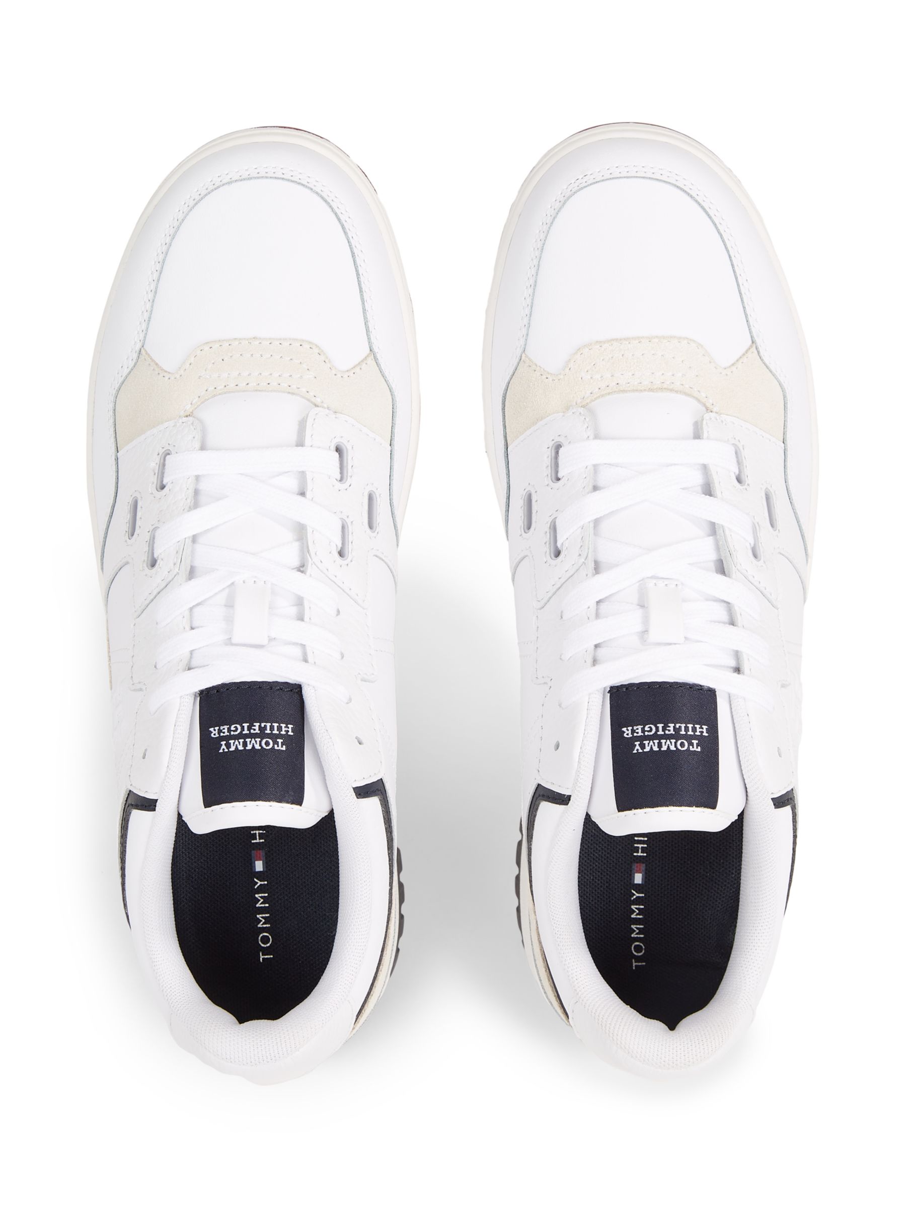 Tommy Hilfiger Basket Street Low Top Trainers, White, EU40