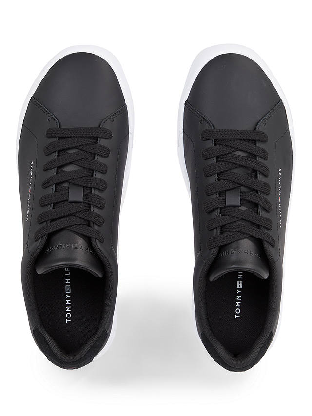 Tommy Hilfiger Court Leather Trainers, Black