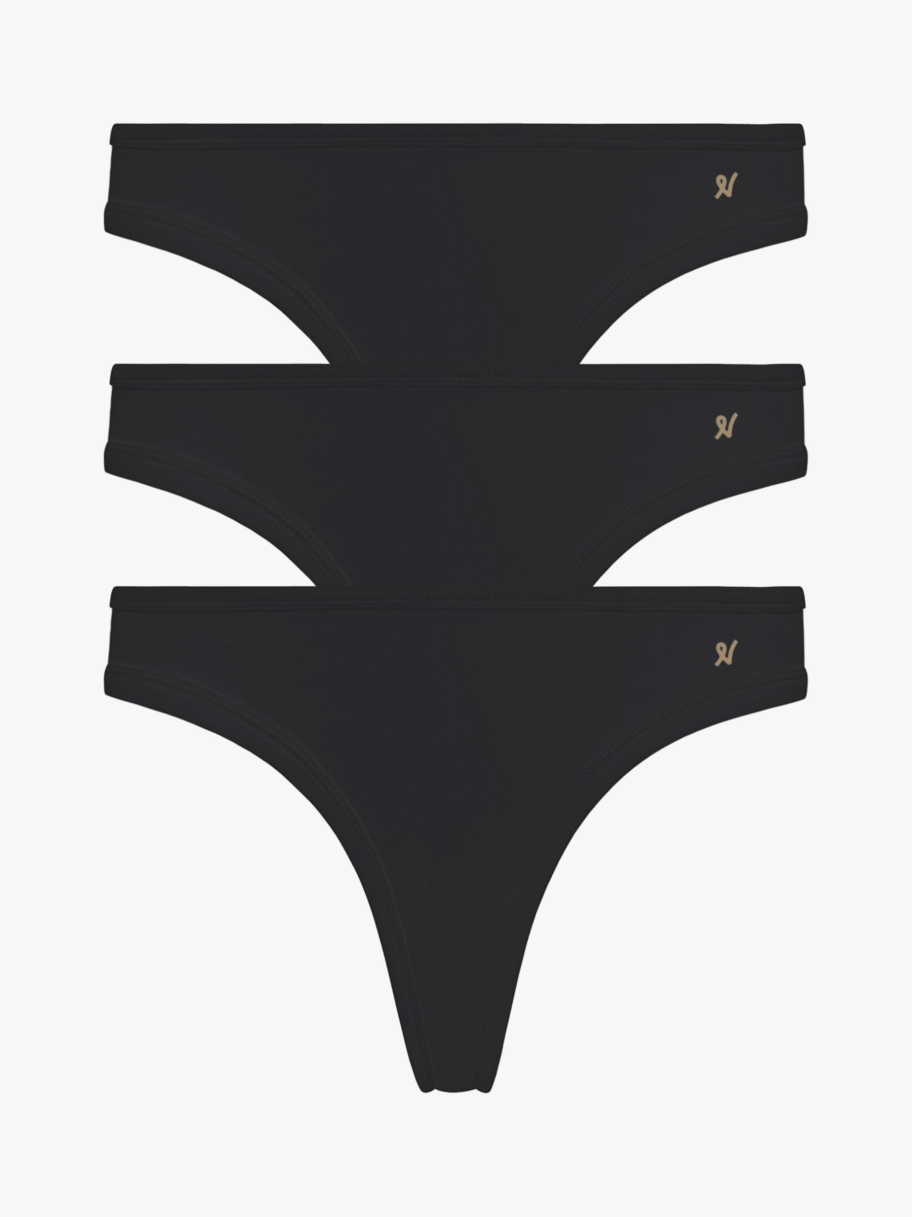 Nudea Barely There Thong, Black at John Lewis & Partners