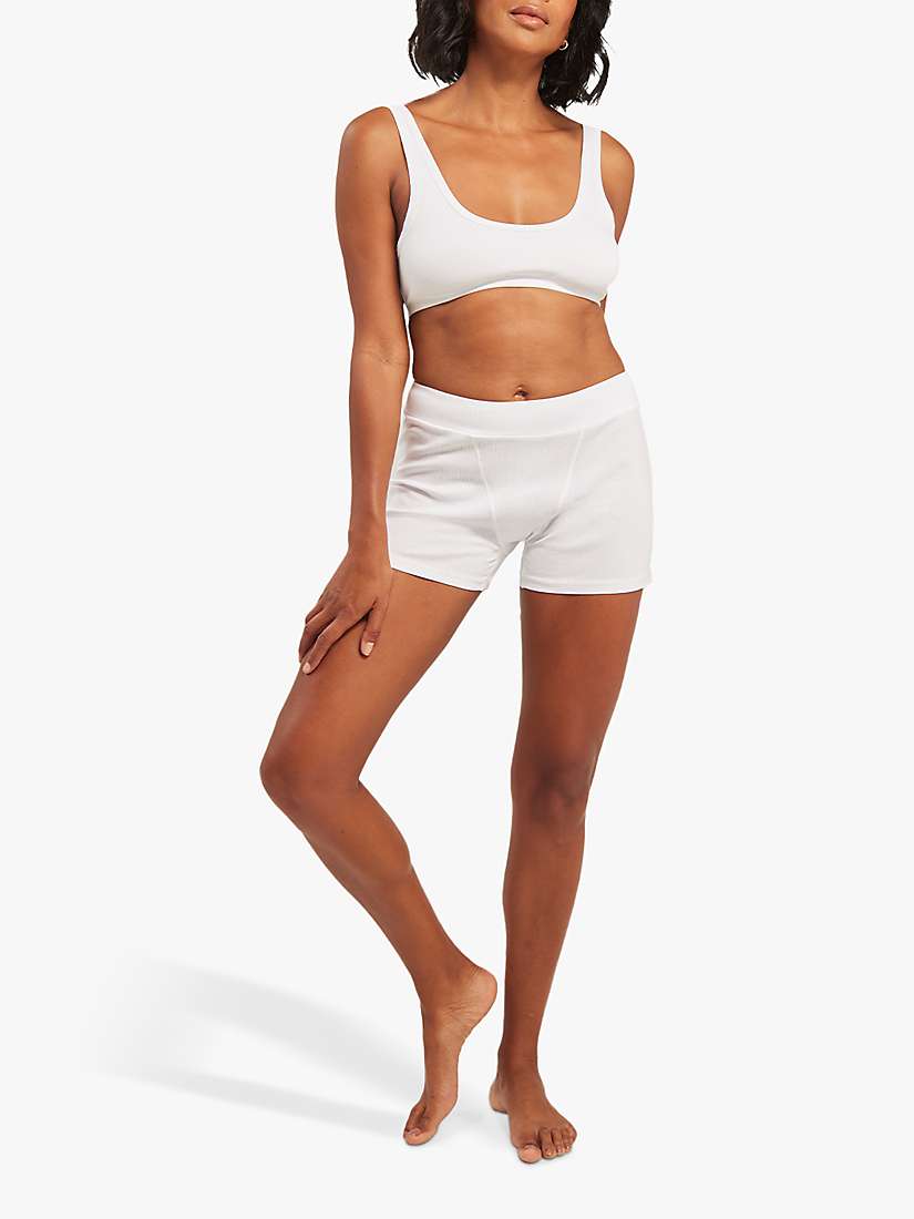 Buy Nudea The Dipped Front Organic Cotton Blend Bralette Online at johnlewis.com