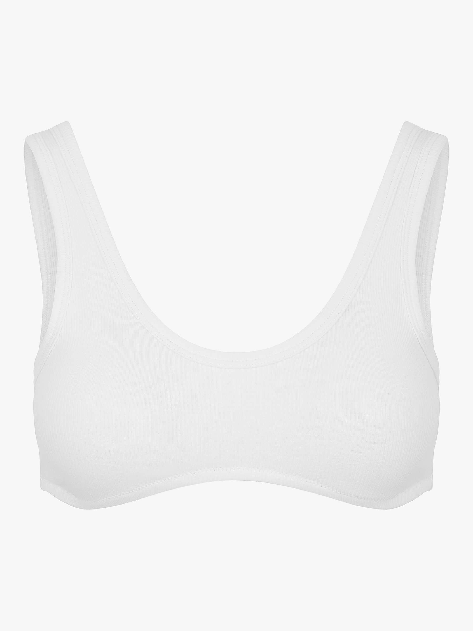 Buy Nudea The Dipped Front Organic Cotton Blend Bralette Online at johnlewis.com