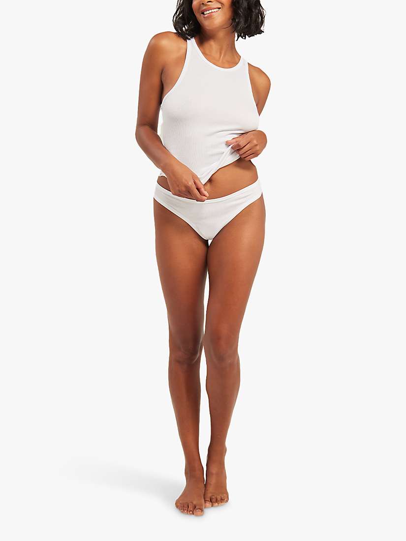 Buy Nudea The Dipped Organic Cotton Blend Thong, Pack of 3 Online at johnlewis.com