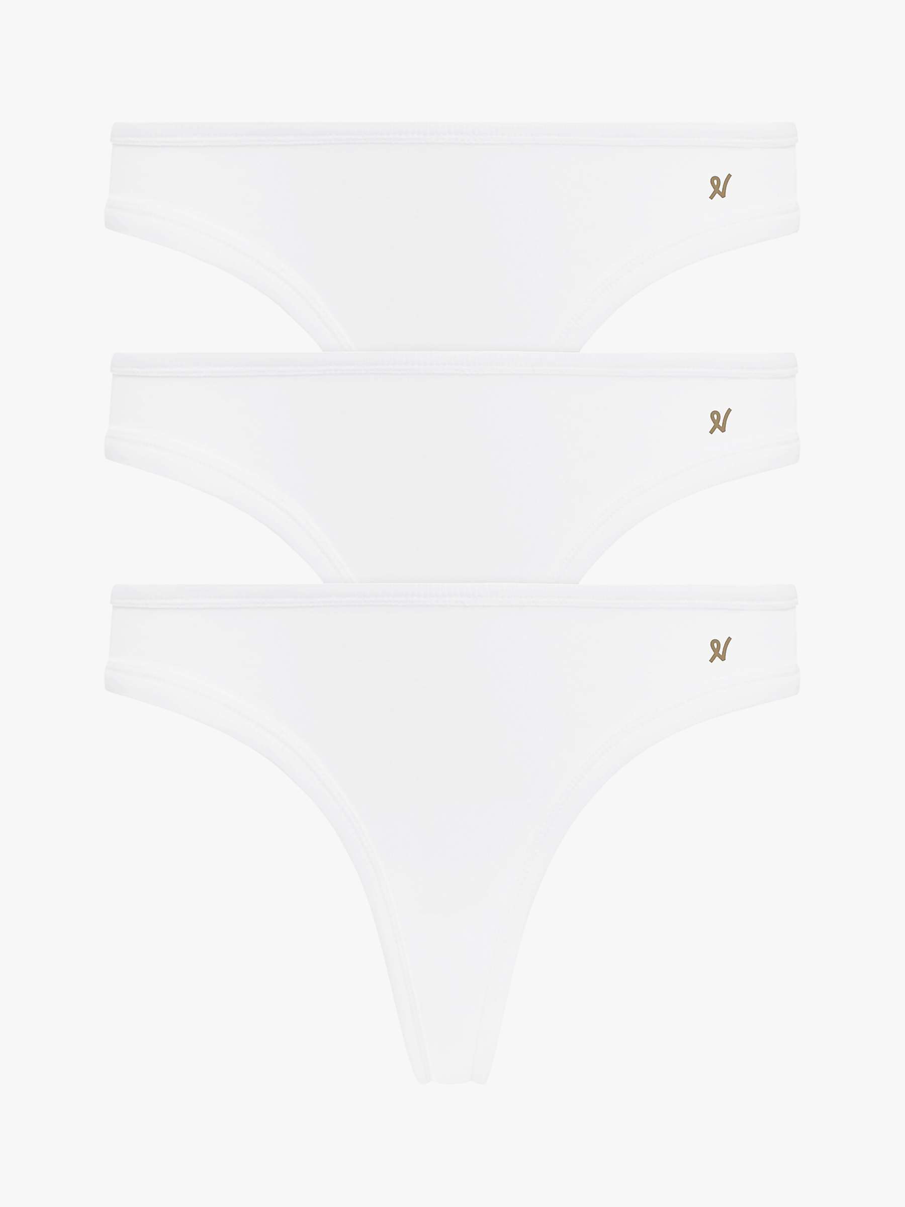 Buy Nudea The Dipped Organic Cotton Blend Thong, Pack of 3 Online at johnlewis.com
