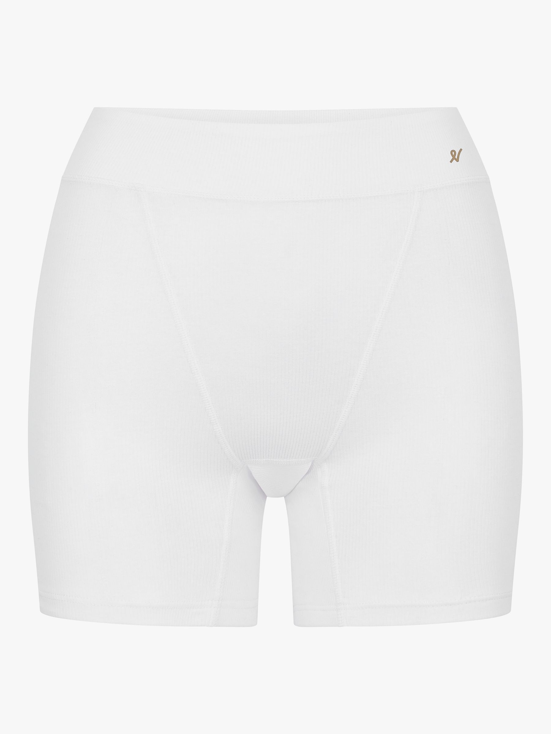 Nudea Organic Cotton Blend Boyfriend Boxer Shorts, White at John Lewis &  Partners