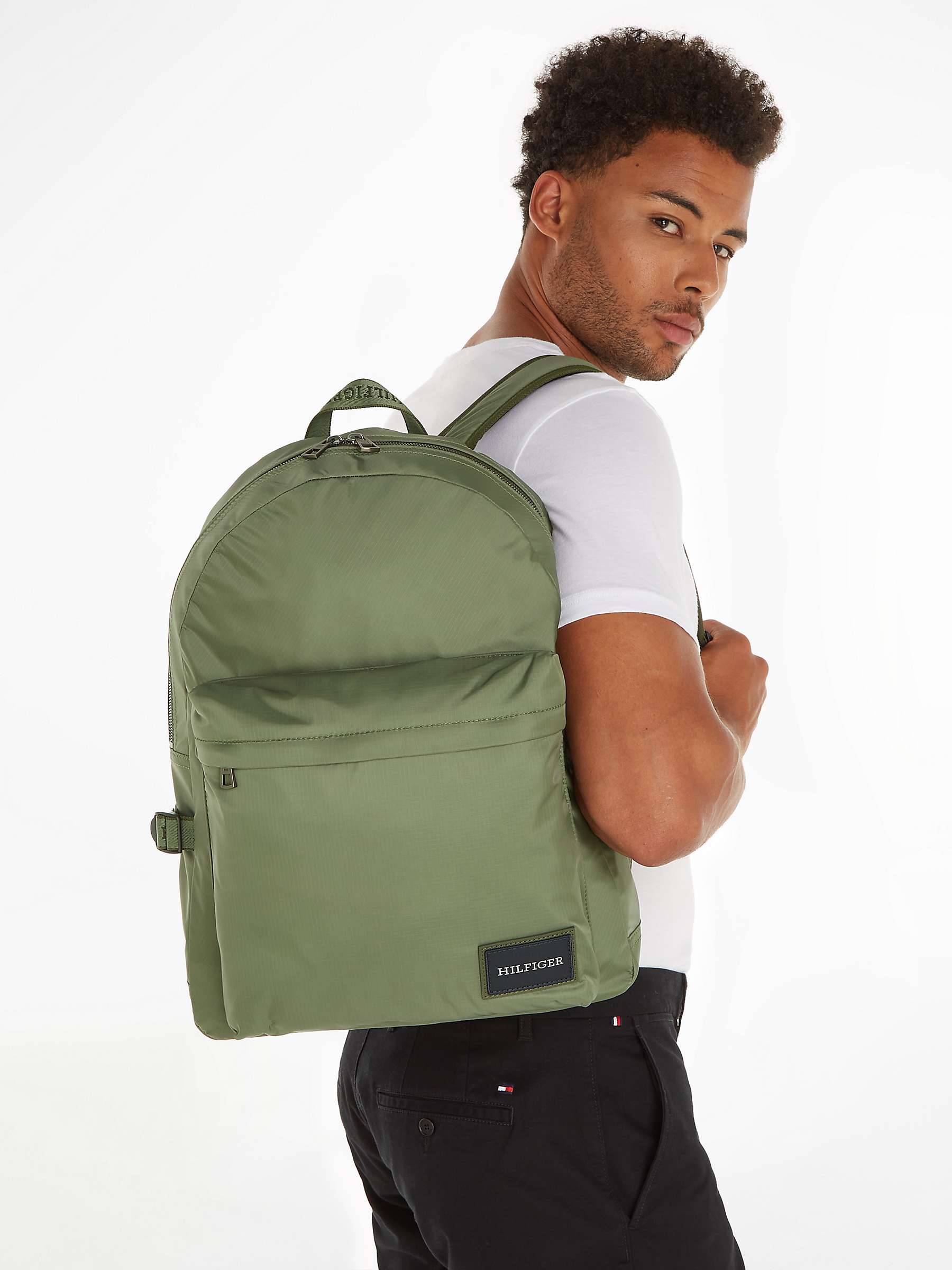 Buy Tommy Hilfiger Summer Backpack, Green Online at johnlewis.com