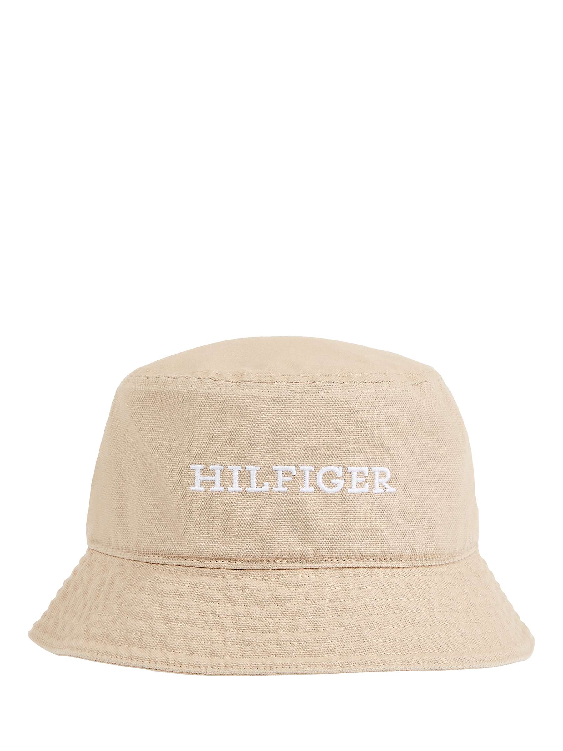 Buy Tommy Hilfiger Monotype Soft Bucket Hat, Beige Online at johnlewis.com