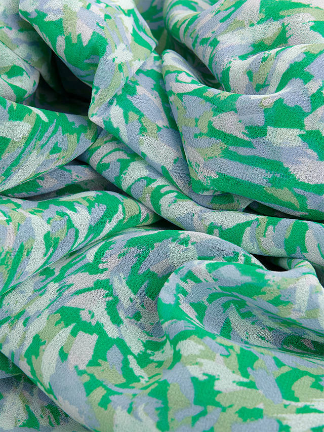 Hobbs Jess Abstract Print Midi Dress, Green/Multi