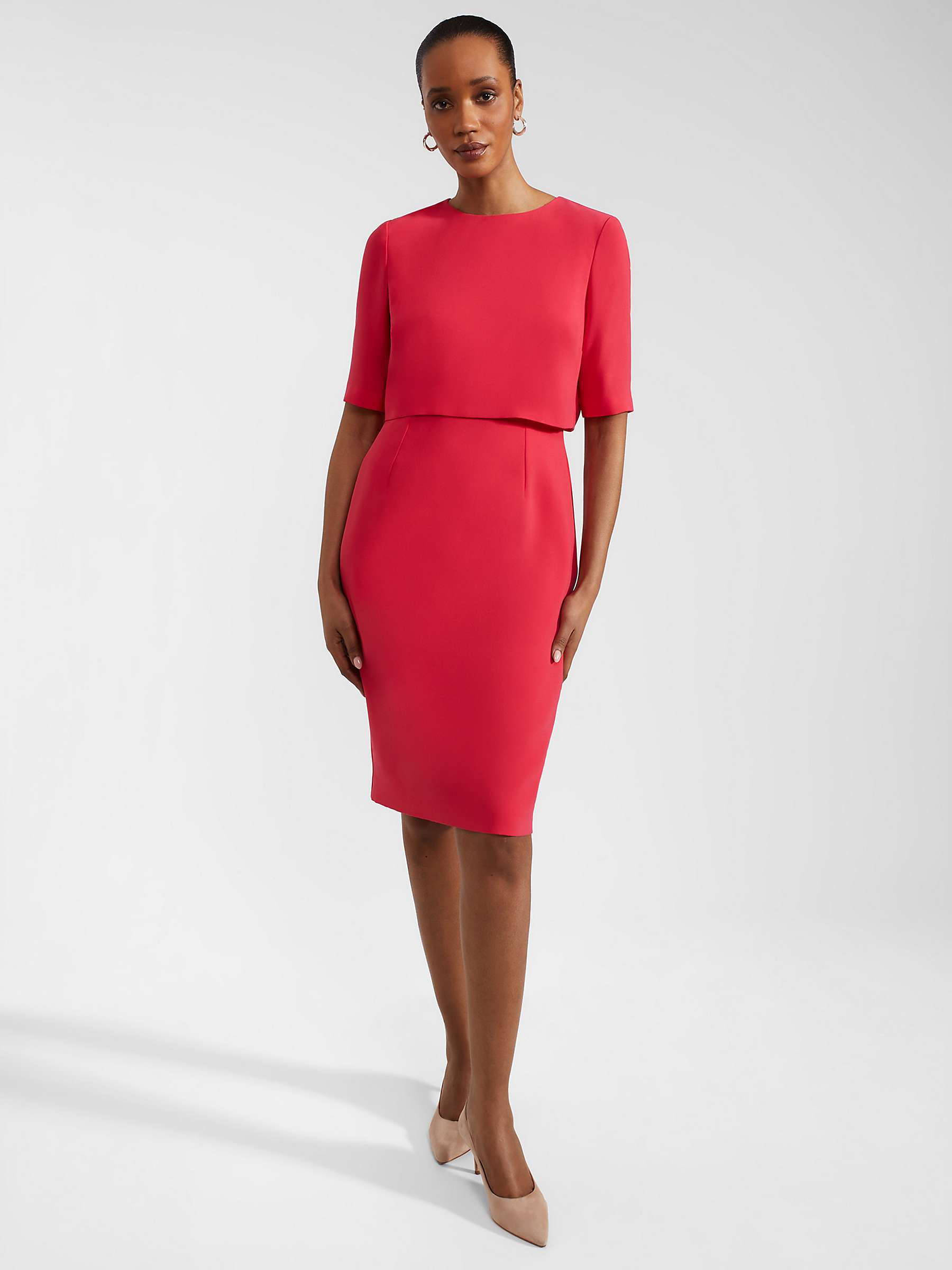 Buy Hobbs Penelope Sheath Dress, Rouge Pink Online at johnlewis.com