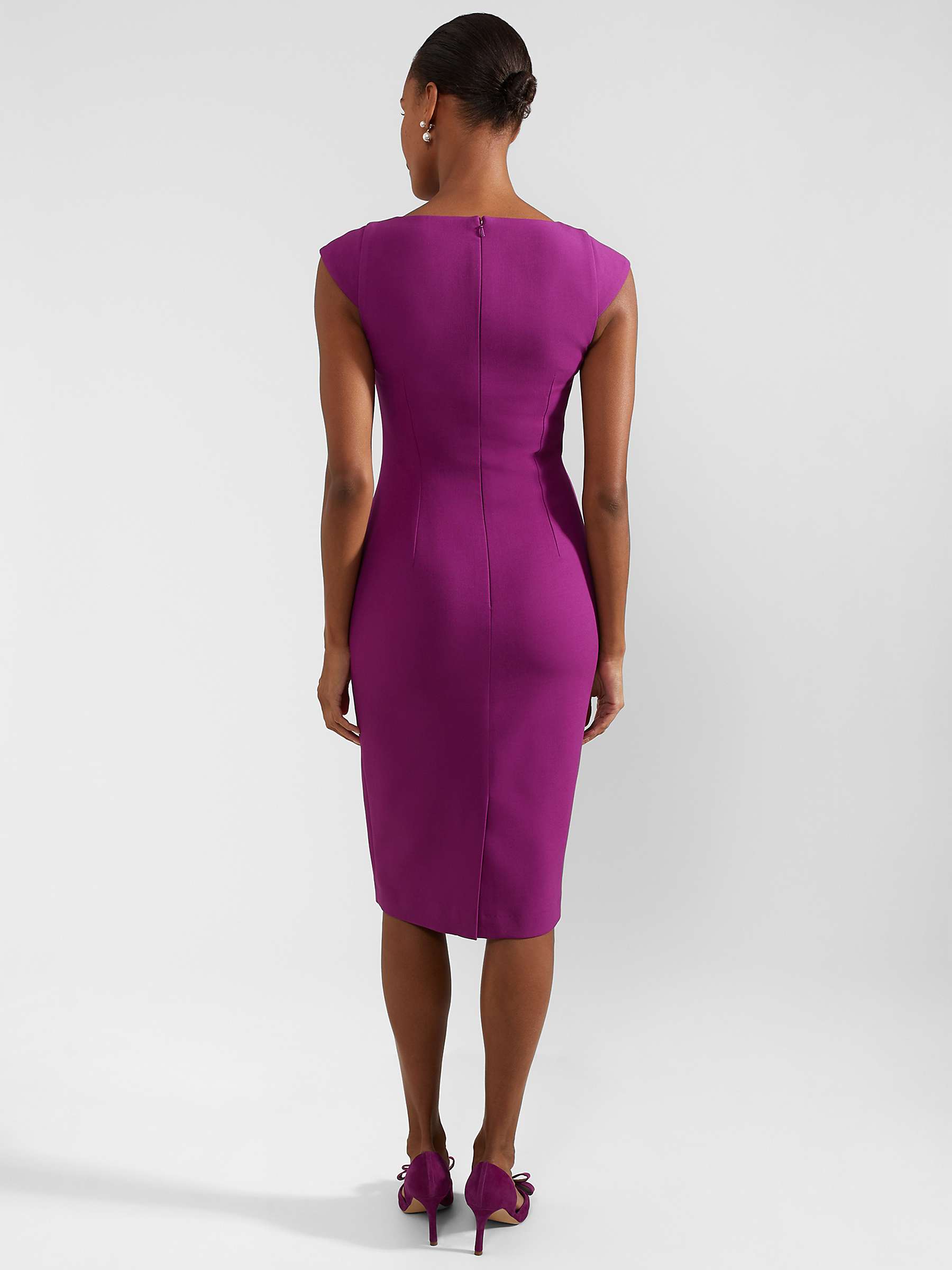 Buy Hobbs Lillia Shift Dress, Magenta Purple Online at johnlewis.com