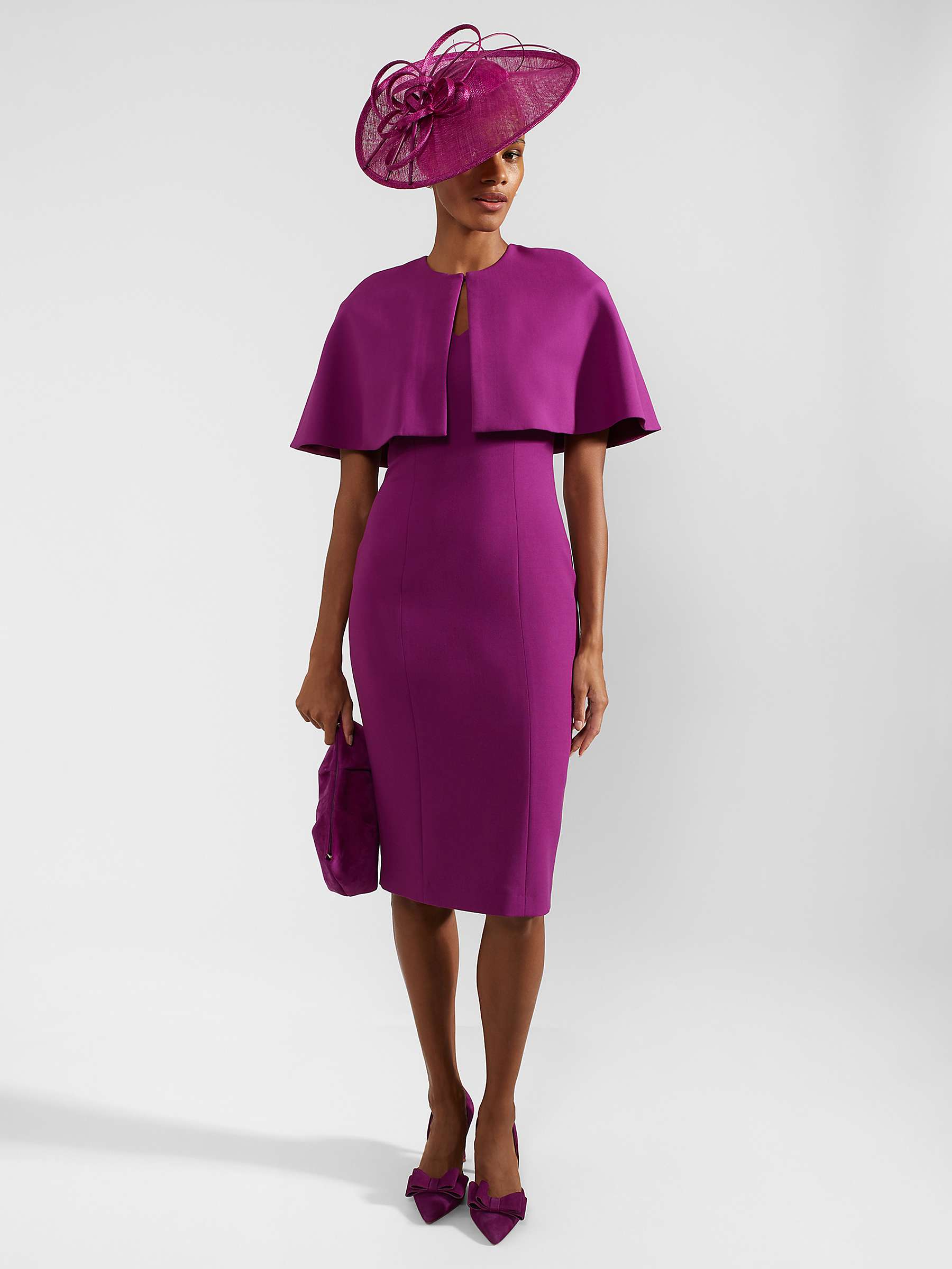 Buy Hobbs Lillia Shift Dress, Magenta Purple Online at johnlewis.com