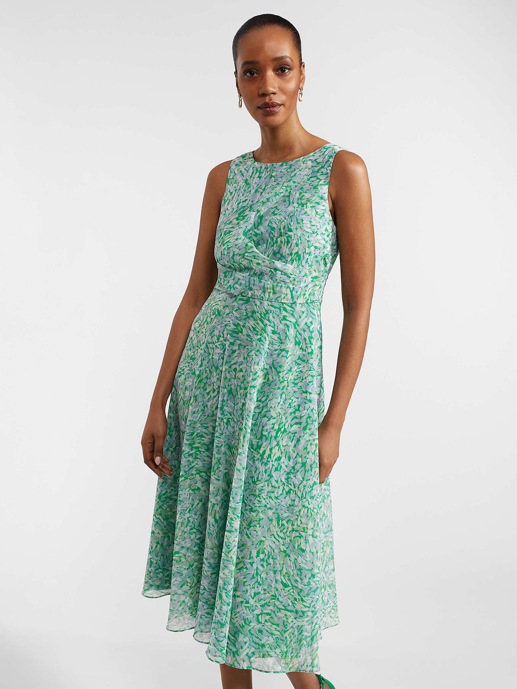 Buy Hobbs Petite Jess Midi Dress, Green Multi Online at johnlewis.com