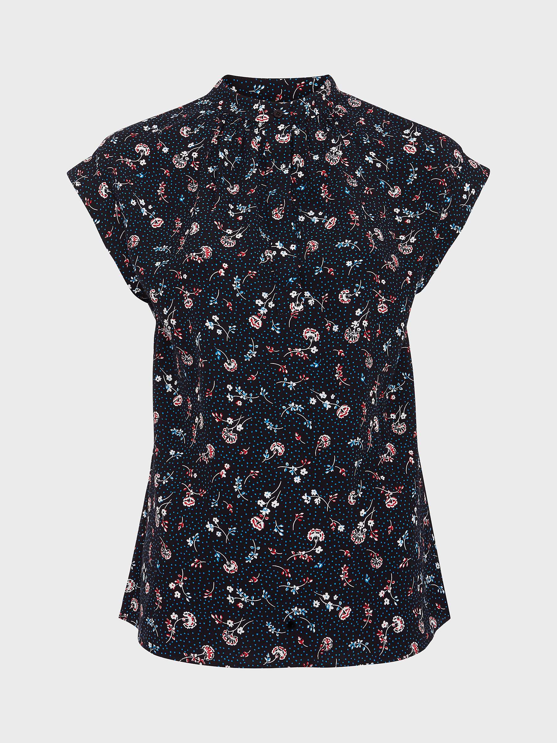 Buy Hobbs Carine Ditsy Floral Print Top, Navy/Multi Online at johnlewis.com