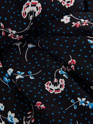 Hobbs Tess Ditsy Floral Print Midi Skirt, Navy/Multi