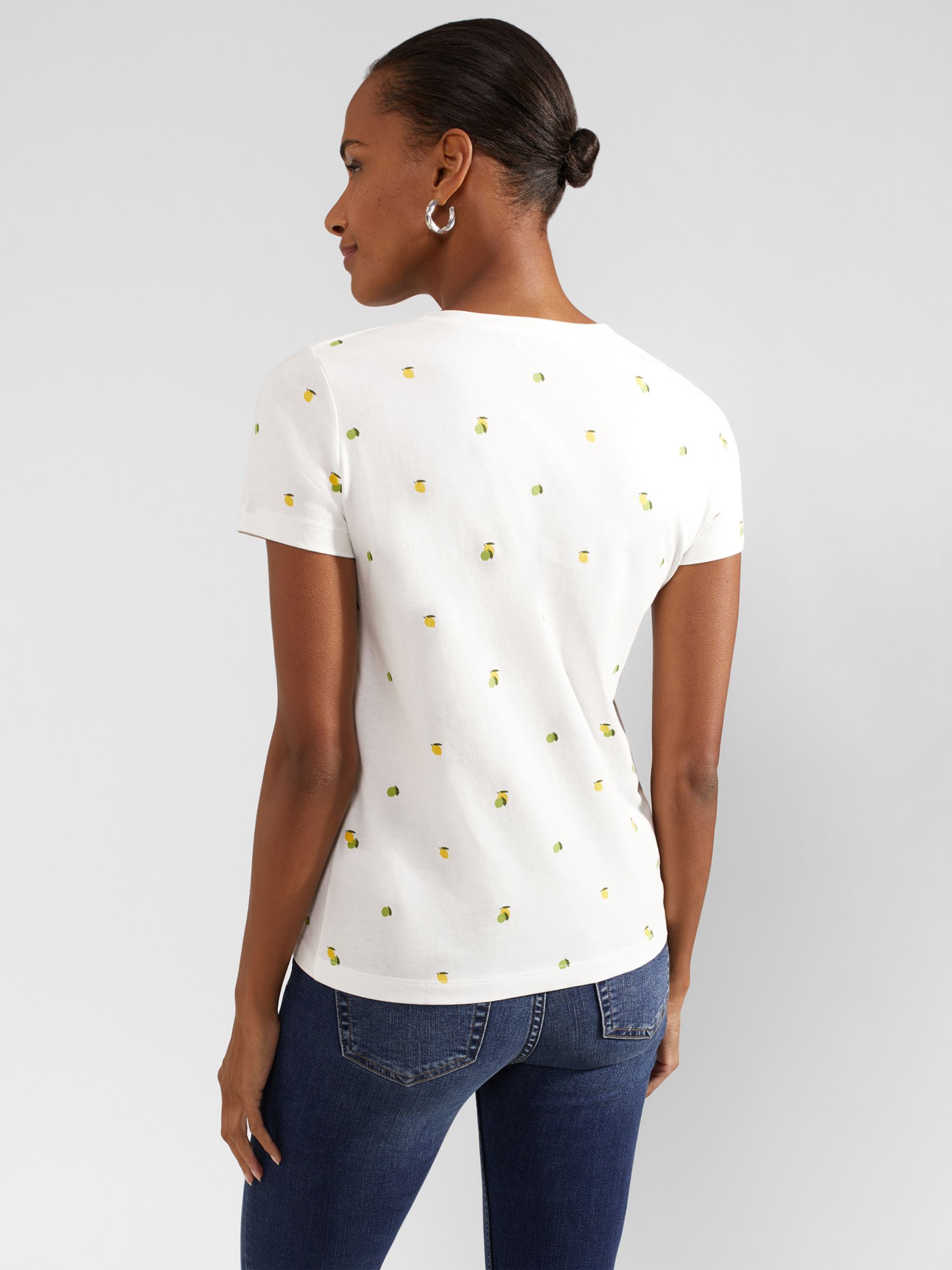 Hobbs Pixie Lemon & Lime Print T-Shirt, White/Multi at John Lewis ...
