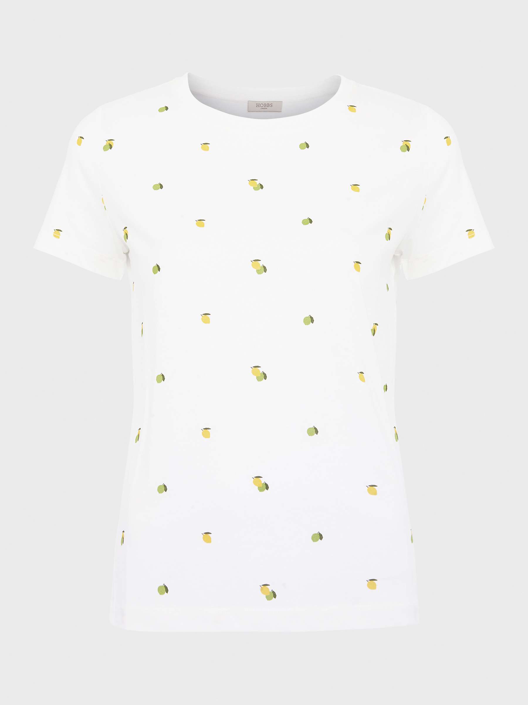 Buy Hobbs Pixie Lemon & Lime Print T-Shirt, White/Multi Online at johnlewis.com