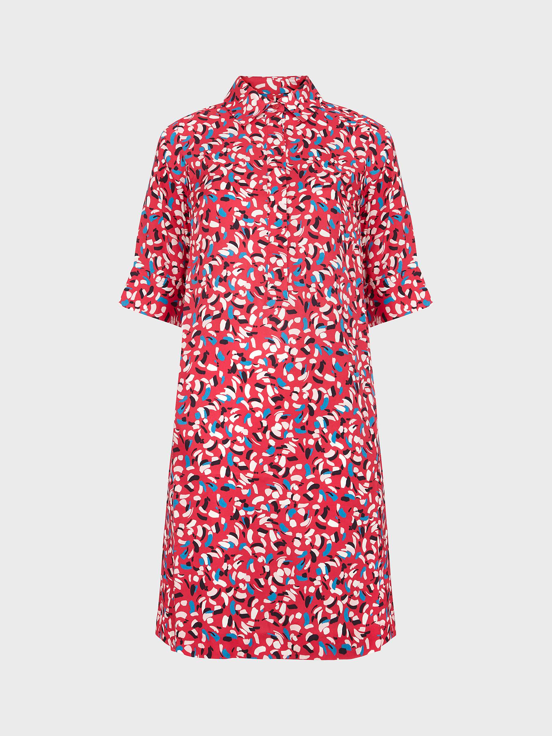 Buy Hobbs Marciella Squiggle Print Tunic Dress, Pink/Multi Online at johnlewis.com