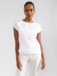 Hobbs Thea Broderie Panel Top, White