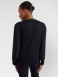 Hobbs Carina Pleated Front Blouse, Hobbs Navy, Hobbs Navy