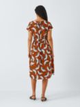 Kemi Telford Abstract Floral Print Cotton Dress, Orange, Orange