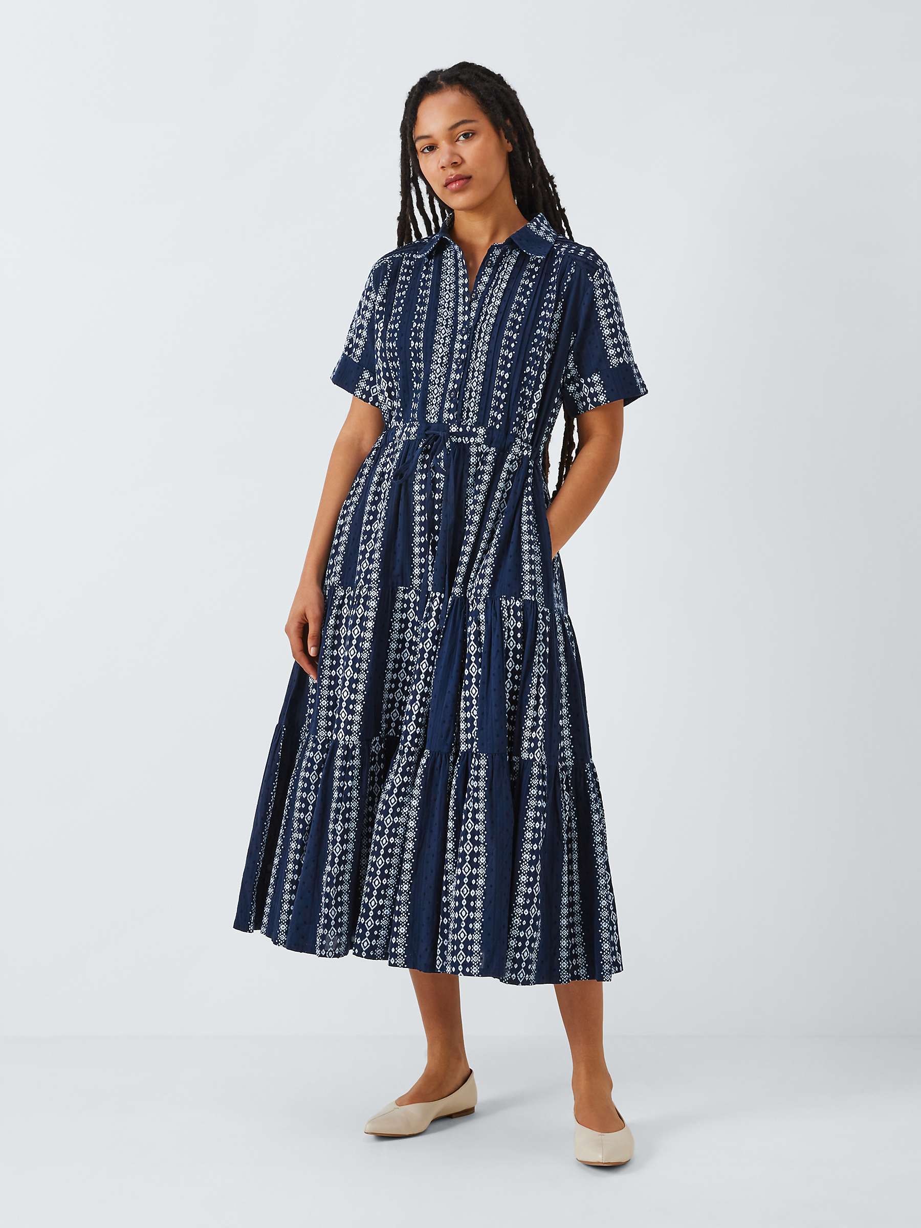 Buy Kemi Telford Stripe Shirt Midi Dress, Navy/Multi Online at johnlewis.com