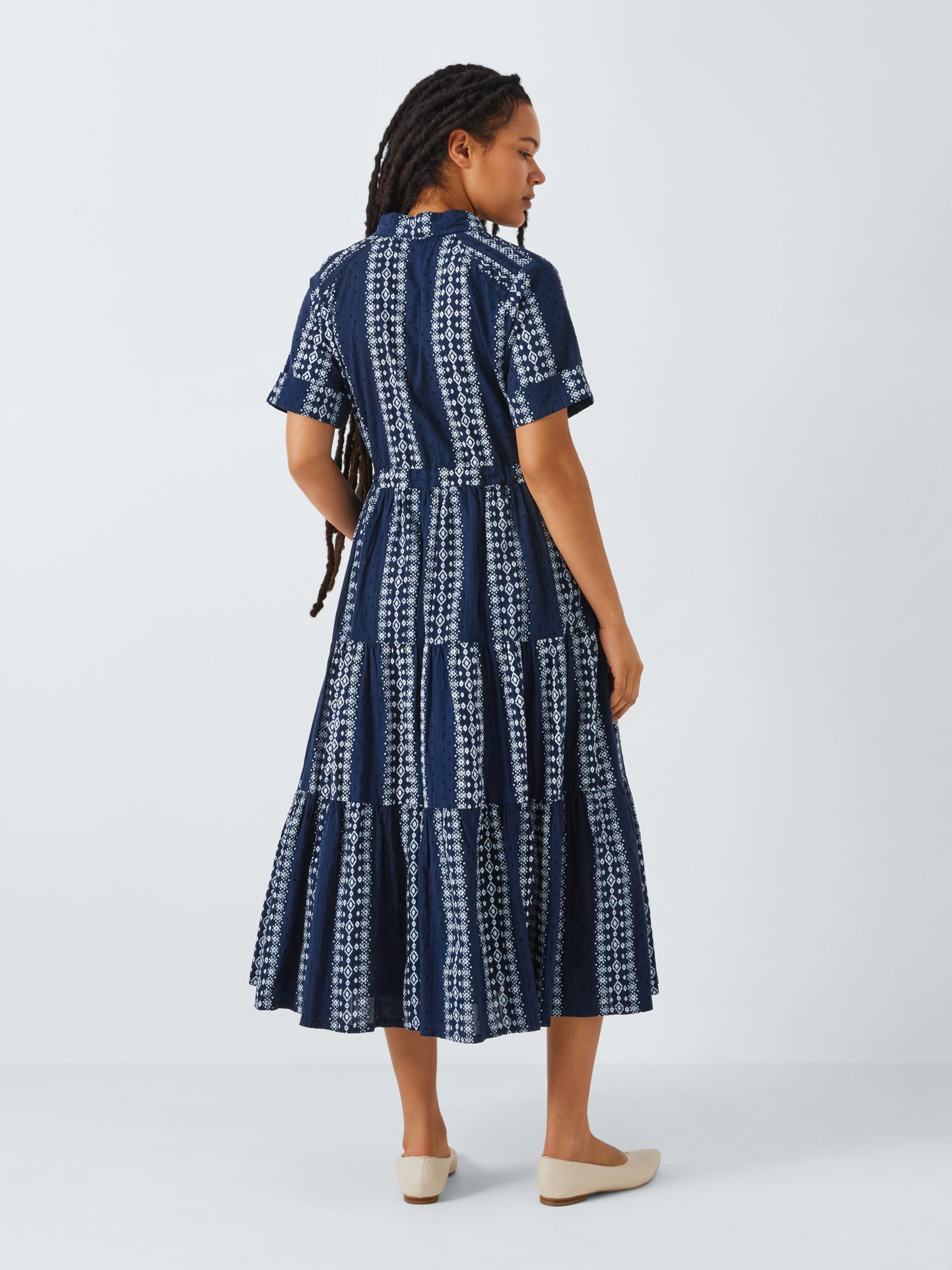 Kemi Telford Stripe Shirt Midi Dress, Navy/Multi, XS