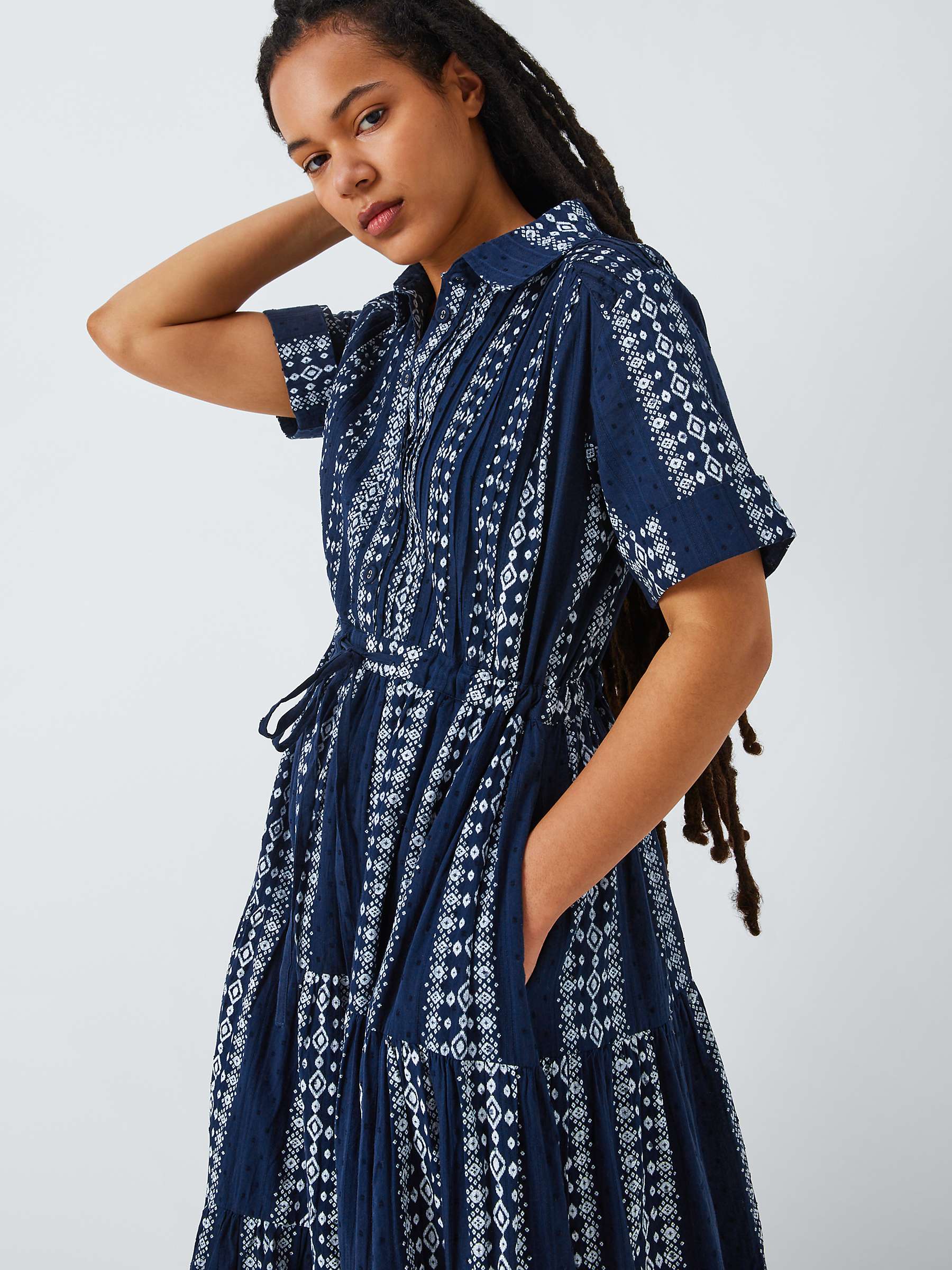 Buy Kemi Telford Stripe Shirt Midi Dress, Navy/Multi Online at johnlewis.com