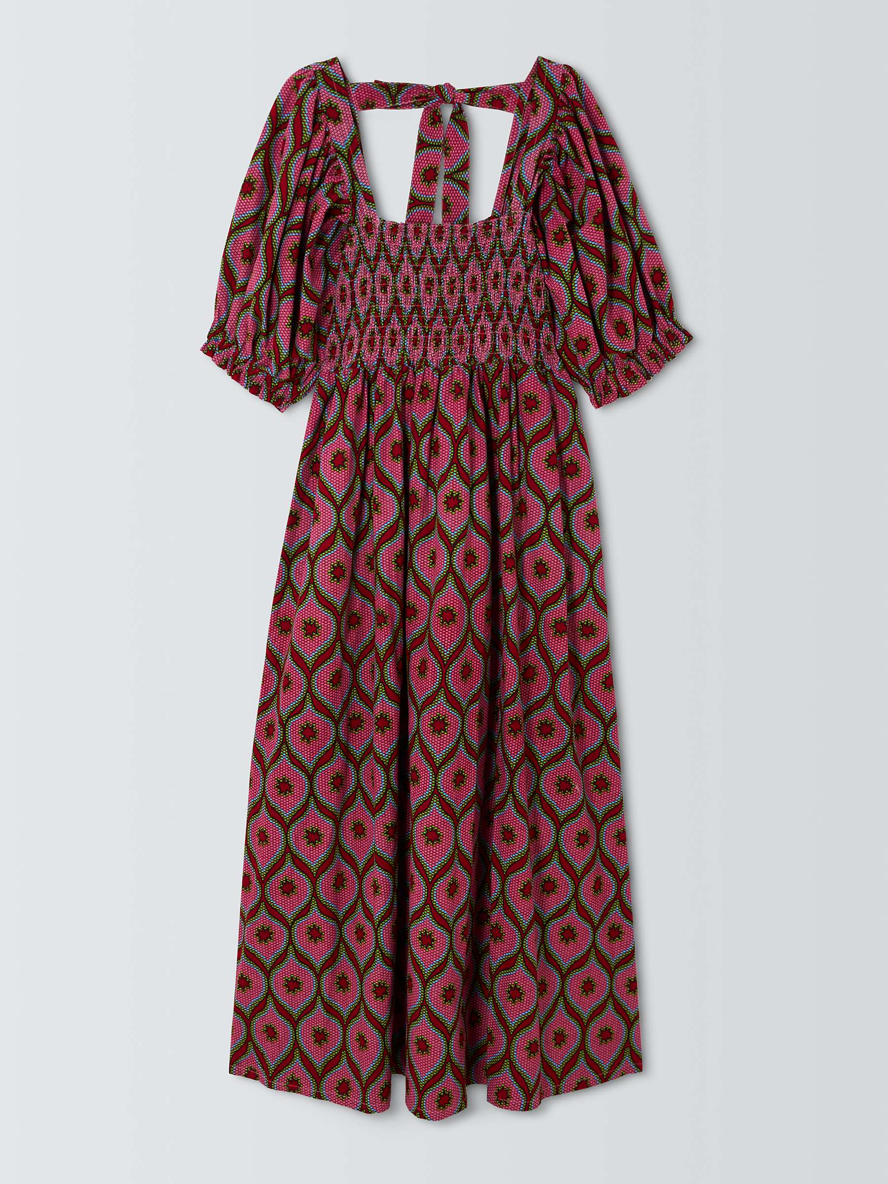 Buy Kemi Telford Geo Print Cotton Maxi Dress, Pink Online at johnlewis.com
