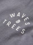 Passenger Penida Waves & Trees T-Shirt, Charcoal