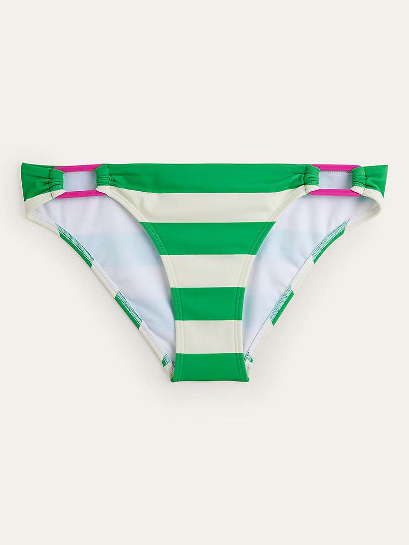 Buy Boden Resin Buckle Stripe Bikini Bottoms, Green/Ivory Online at johnlewis.com