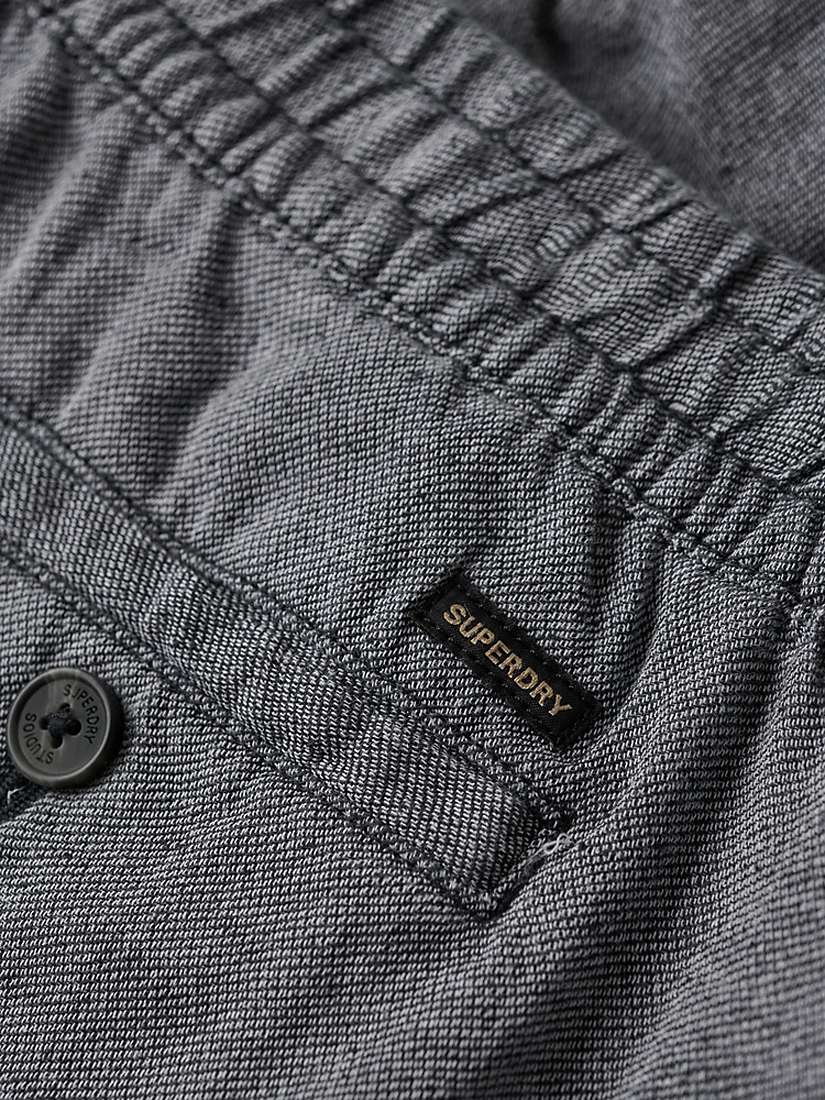 Buy Superdry Drawstring Linen Blend Trousers, Dark Navy/Optic Online at johnlewis.com