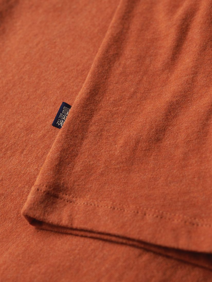Superdry Organic Cotton Essential Logo T-Shirt, Rust Orange Marl, XS