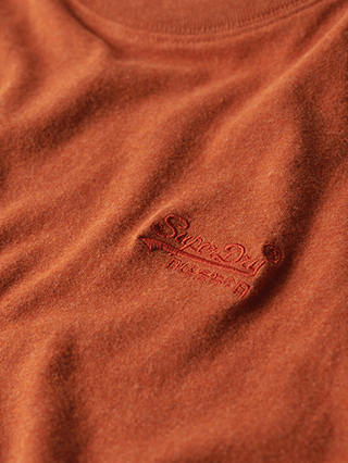Superdry Organic Cotton Essential Logo T-Shirt, Rust Orange Marl