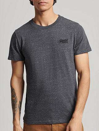 Superdry Organic Cotton Essential Logo T-Shirt, Charcoal Heather