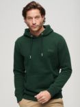 Superdry Essential Overhead Logo Hoodie, Forest Green